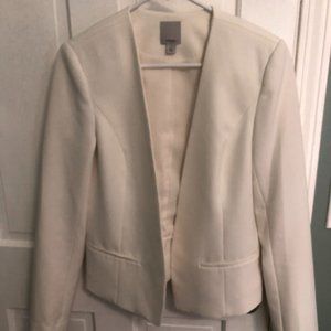 Halogen White Collarless jacket